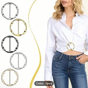 Gold Shirt Clip Waist Cinch - Women’s Accessory